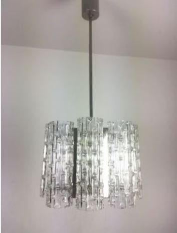 vintage Doria hanglamp mid-century, Ophalen, Zo goed als nieuw, Glas, Mid-century