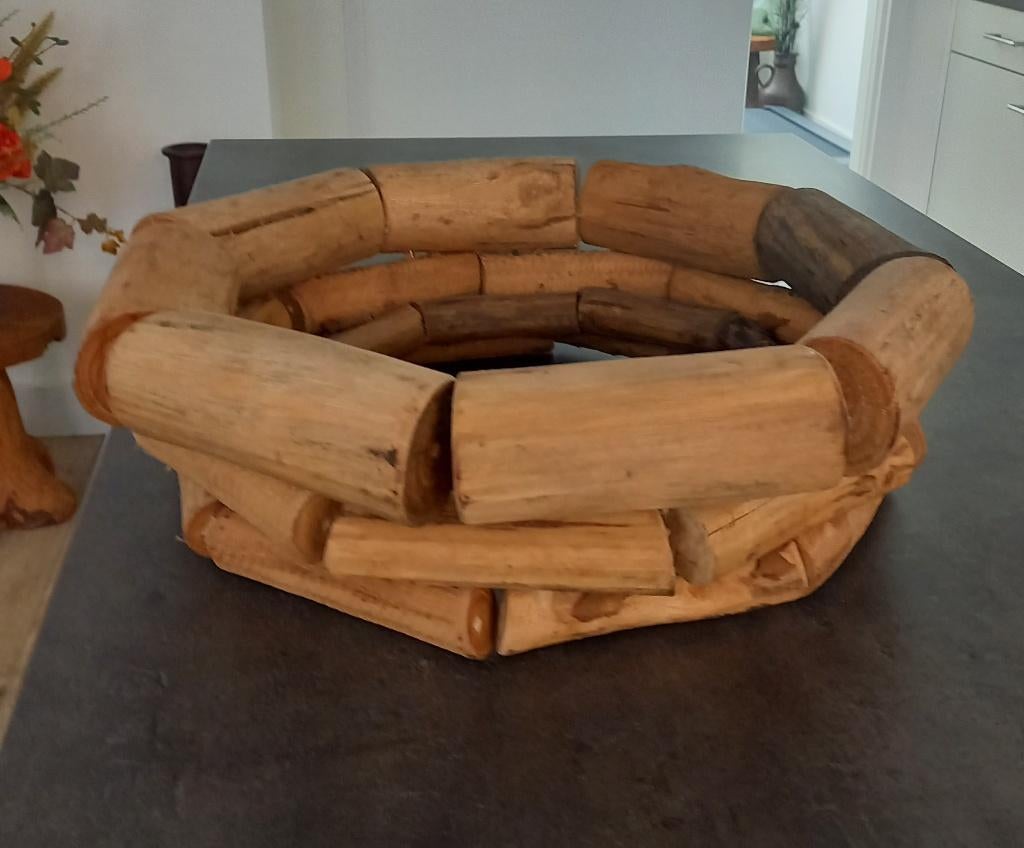 houten krans, Huis en Inrichting, Woonaccessoires | Kransen, Ophalen of Verzenden, Nieuw