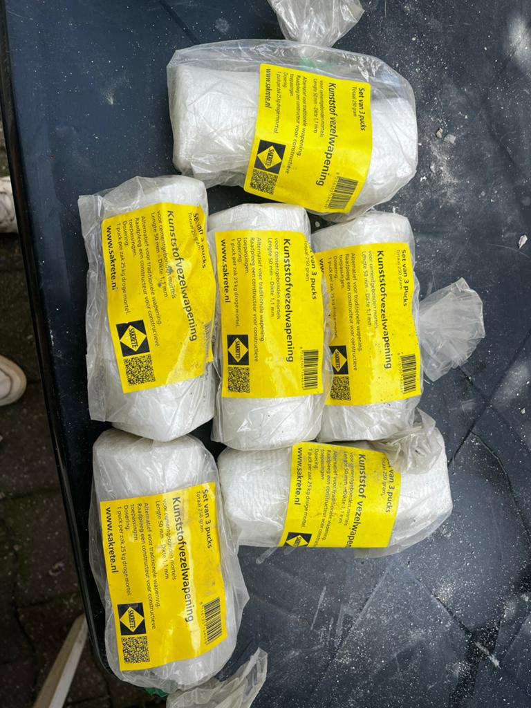 Kunststofvezelwapening voor cementgebonden mortels, Ophalen of Verzenden, Nieuw