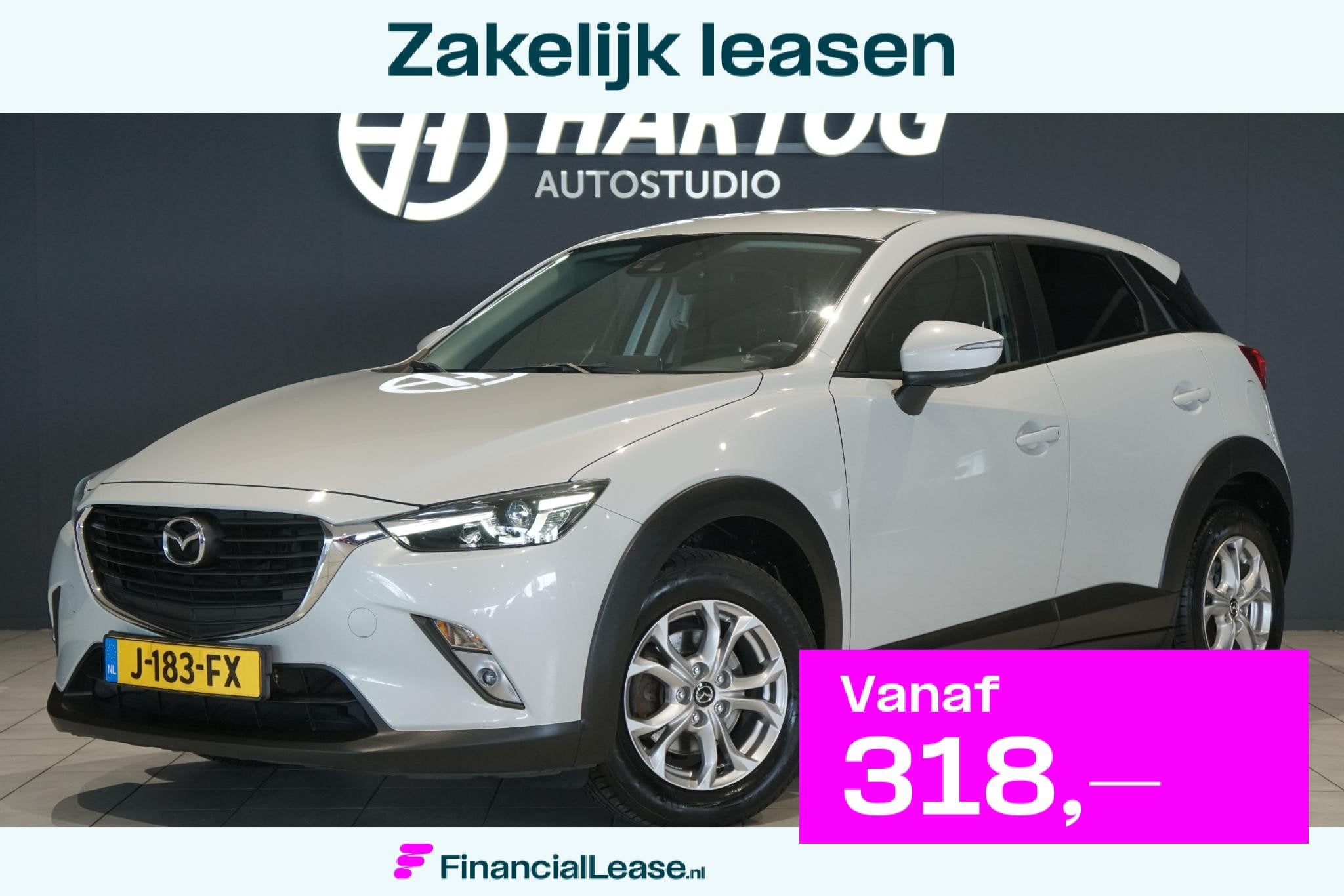 Mazda CX-3 2.0 SkyActiv-G 120 S + LED / NAVIGATIE / SENSOREN, Voorwielaandrijving, 1998 cc, Stof, Gebruikt
