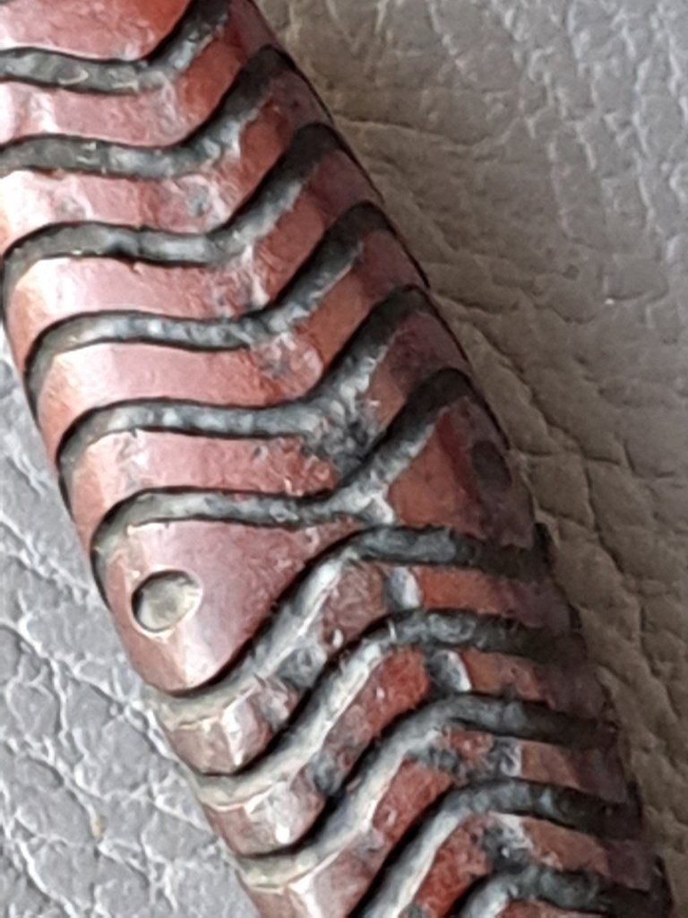 D36 Dzi Tibetan old Agate Water-pattern (Fortune wave) dzi, Antiek en Kunst, Kunst | Niet-Westerse kunst, Tibet, Ophalen of Verzenden