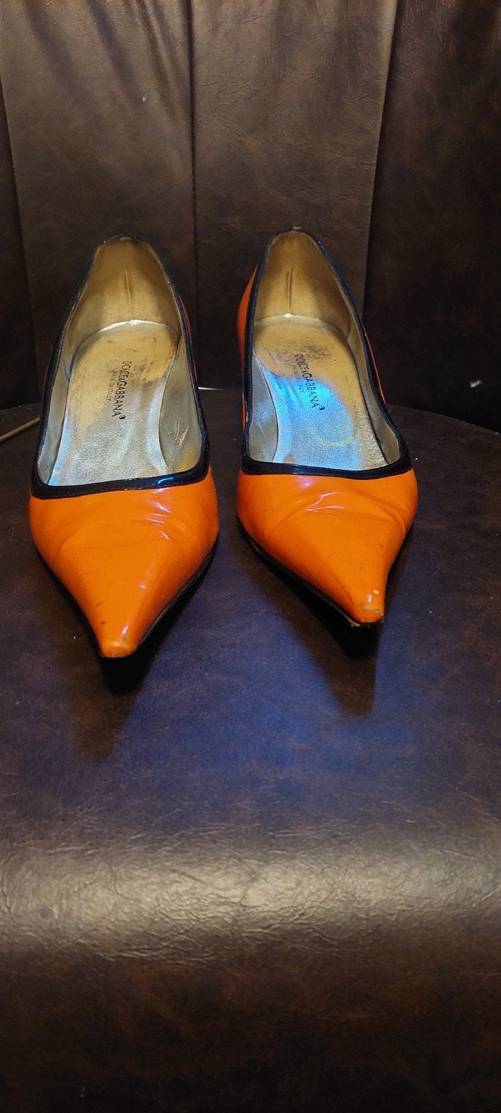 Dolce&Gabbana oranje damesschoenen met gebruikssporen, Kleding | Dames, Schoenen, Ophalen, Dolce & Gabbana, Schoenen met lage hakken