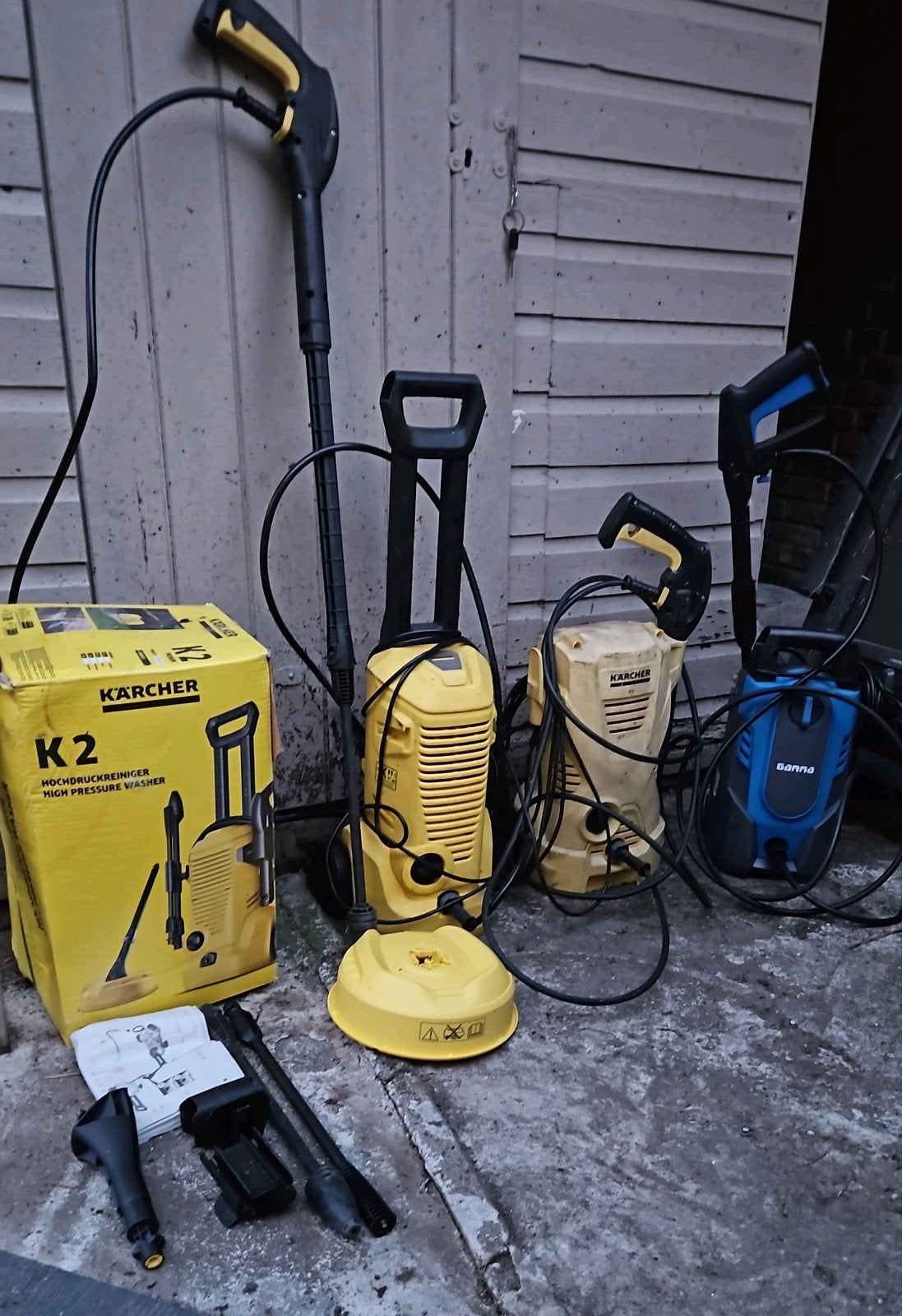 Kärcher K2 en Gamma hogedrukreiniger hogedrukreinigers 3 x, Ophalen, Gebruikt, Elektrisch, Karcher K2