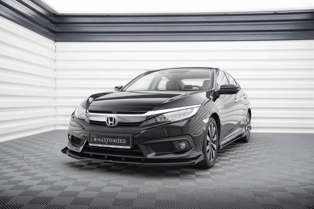 Race Voorlip sideskirt diffuser - Honda Civic 17-22, Ophalen of Verzenden