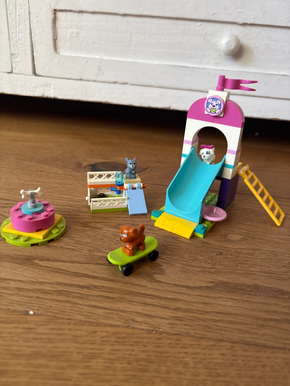 Lego Friends dieren speelset met glijbaan en accessoires, Ophalen of Verzenden, Zo goed als nieuw, Overige merken