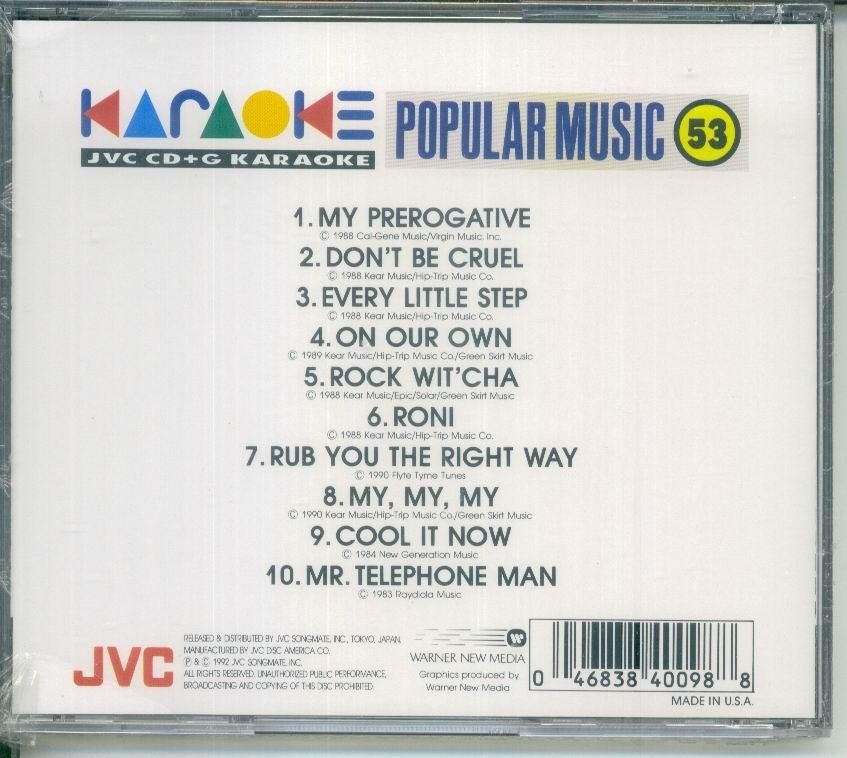 cd van Karaoke Popular Music 53 [ jvc CD+G], Verzenden, Zo goed als nieuw