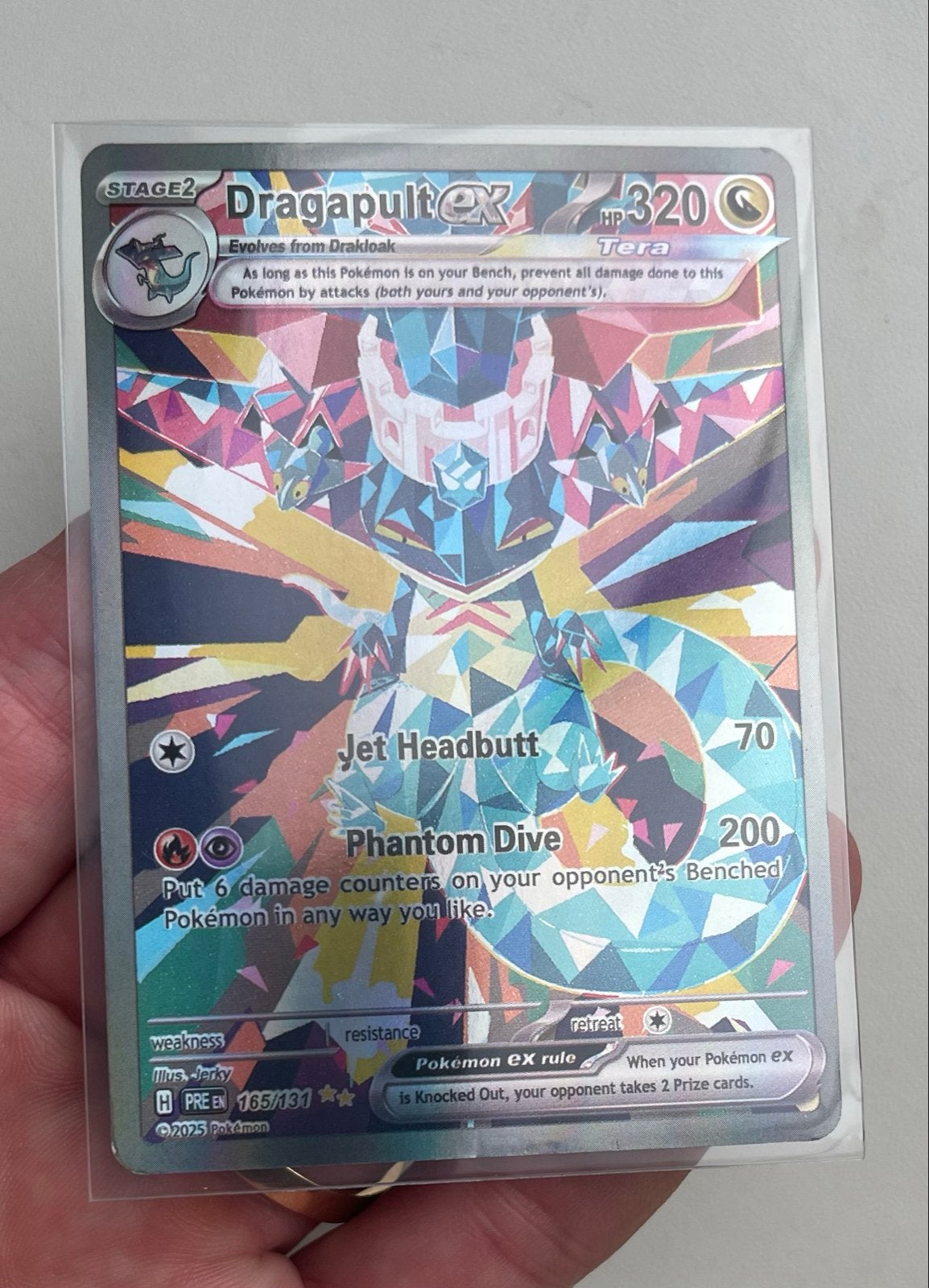 Dragapult ex 165/131 Tera - Pokémon Kaart (Nieuw), Verzenden, Nieuw, Losse kaart, Foil