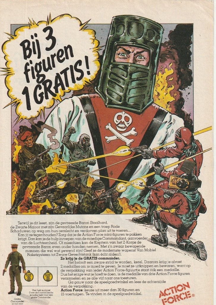 Retro reclame 1984 Action Force speelgoed figuurtjes popjes, Verzamelen, Verzenden, Overige typen