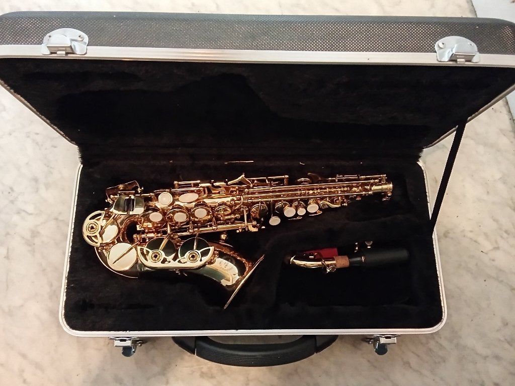 Sopraansax gebogen aurora classic, Ophalen, Nieuw, Sopraan, Met koffer