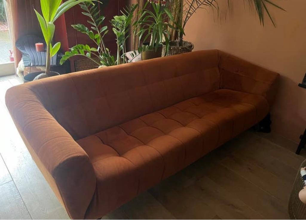 Mooie velvetbank van Loods 5, Ophalen, Gebruikt, 75 tot 100 cm, Stof