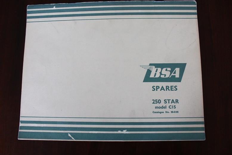 BSA C15 250 Star motorcycle spare parts list teile katalog, Motoren, Ophalen of Verzenden, Overige merken