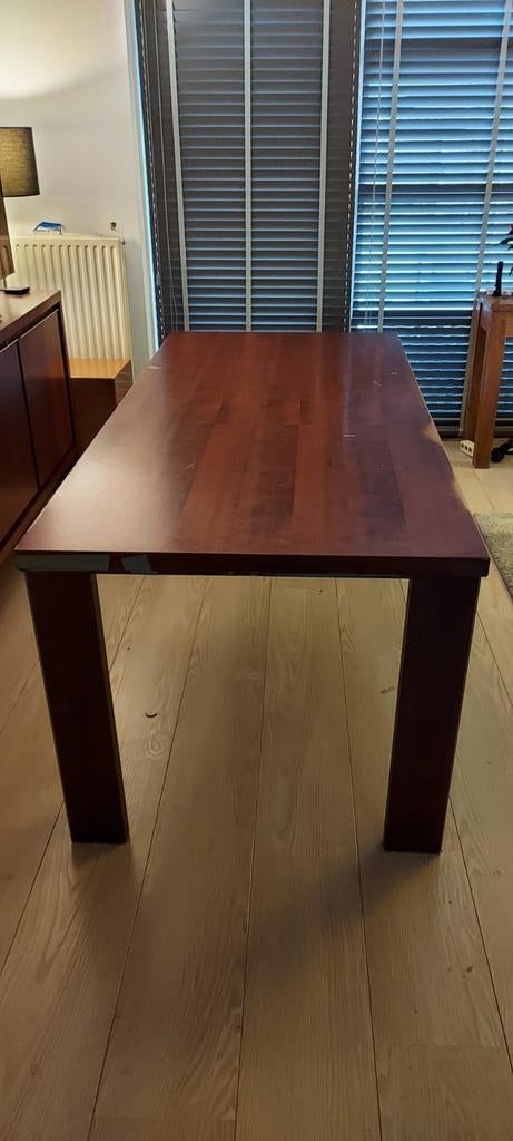 Kersenhouten eettafel - 200 x 90 cm, Huis en Inrichting, Tafels | Eettafels, Ophalen, Gebruikt, 50 tot 100 cm, Vijf personen of meer