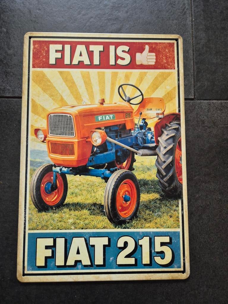 Fiat 215 reclamebord, Ophalen of Verzenden, Nieuw, Reclamebord