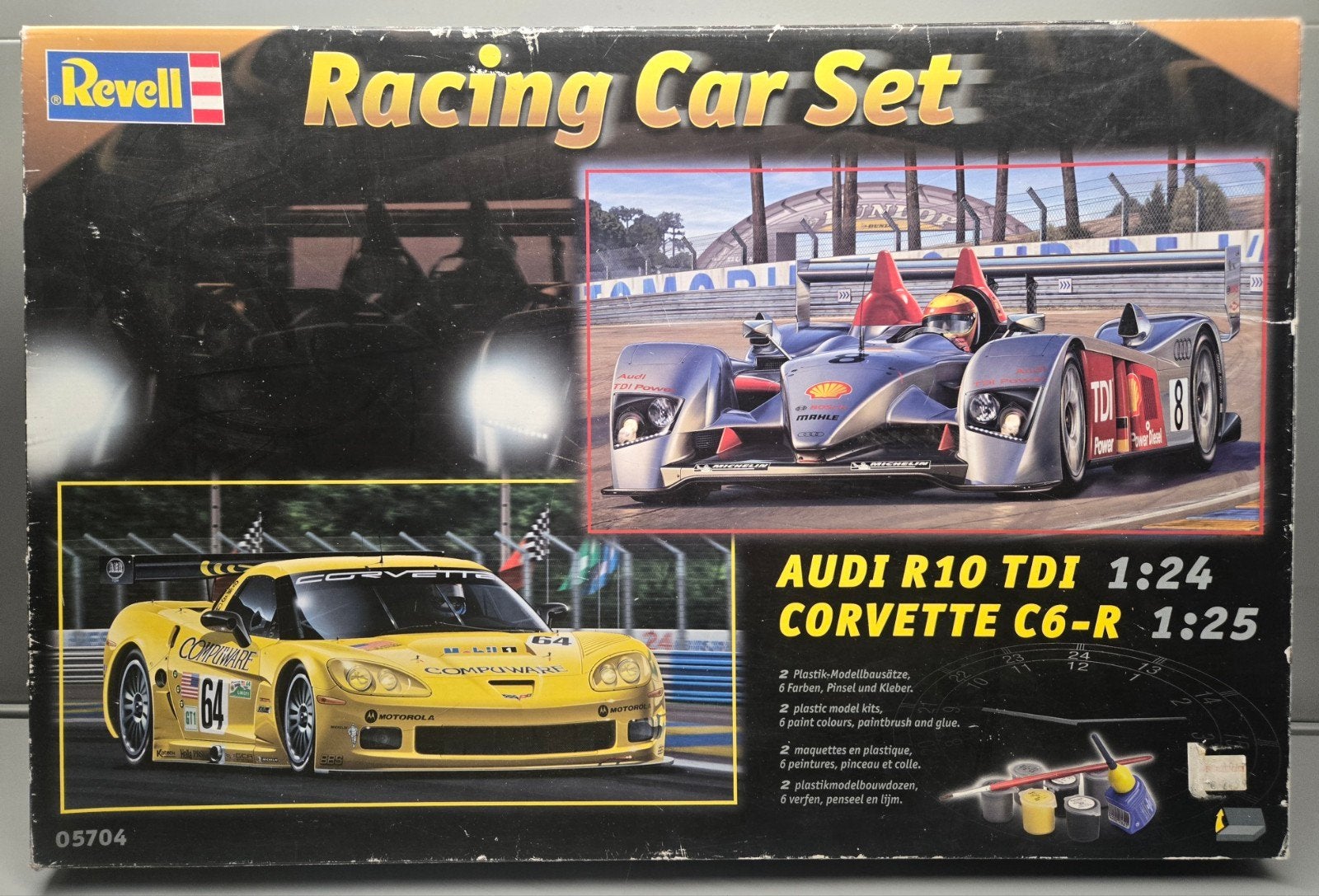 Revell Racing Car Set: Audi R10 TDI & Corvette C6-R, Auto, Nieuw, Ophalen of Verzenden, 1:32 tot 1:50