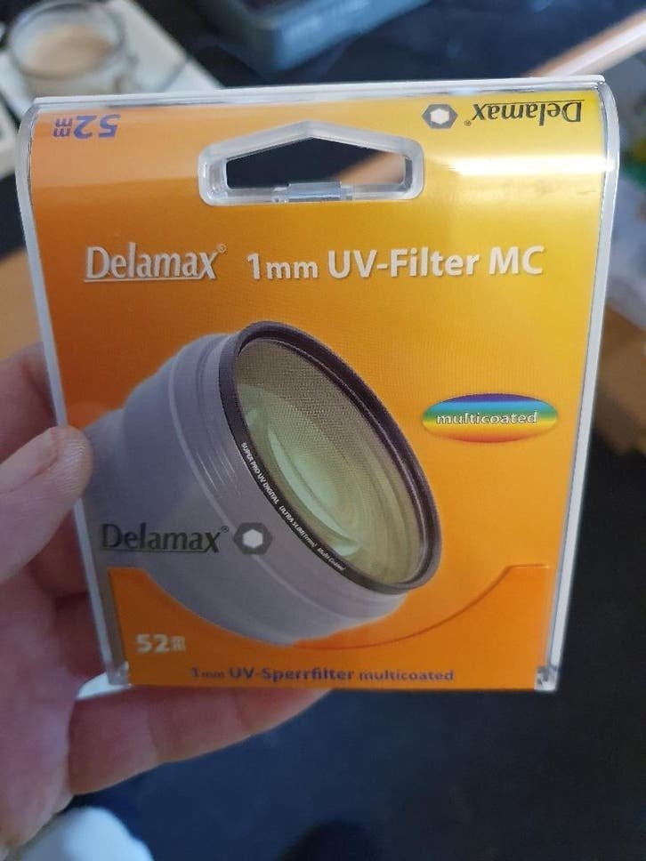Delemax UV Filters - 52 en 55 mm, Overige merken, Ophalen of Verzenden, Eiberstraat 9 te Dokkum, 50 tot 60 mm