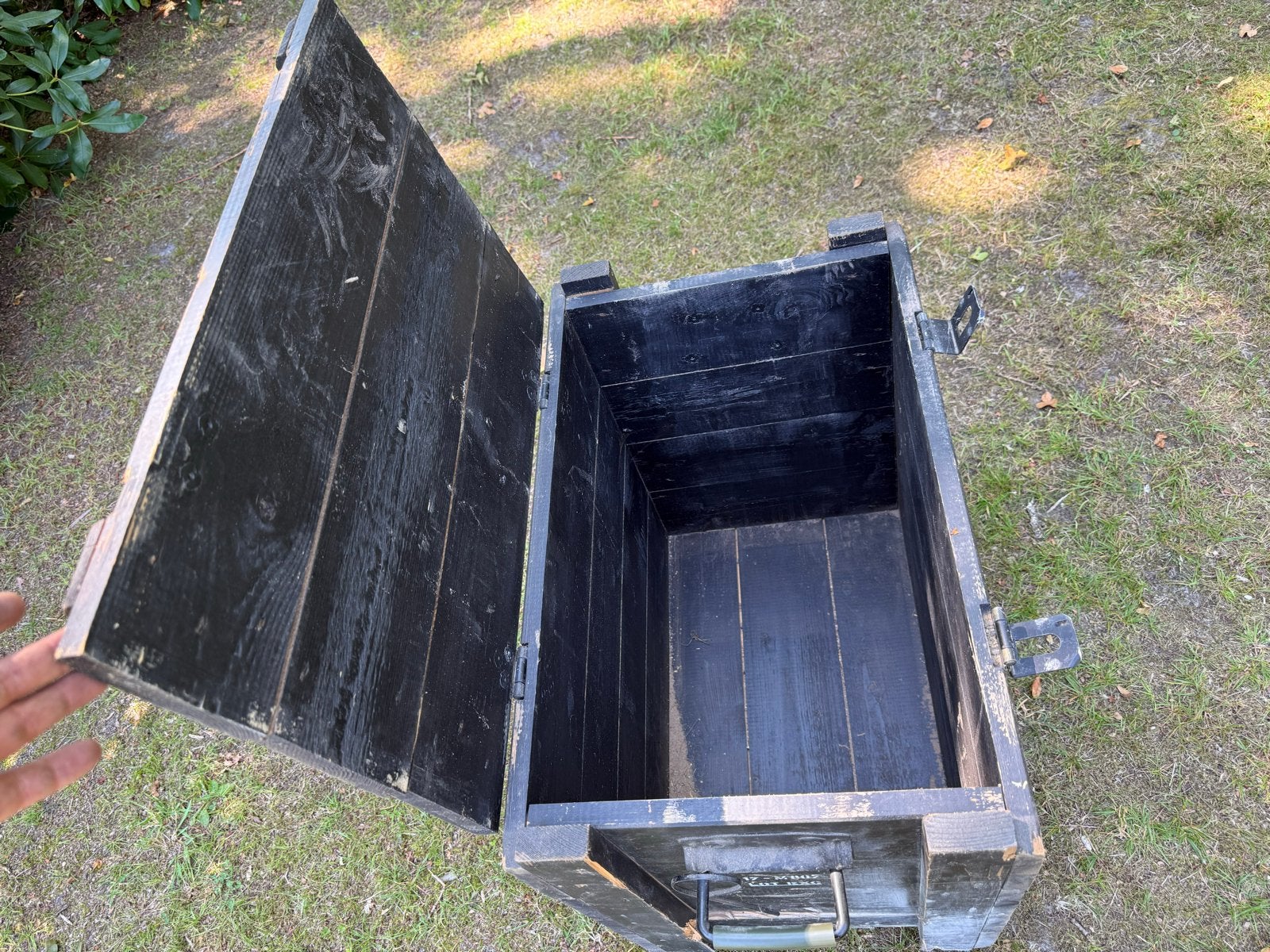 Vintage militaire munitiekist - Houten opbergkist, 50 – 75, Gebruikt, 50 tot 100 cm, Ophalen of Verzenden
