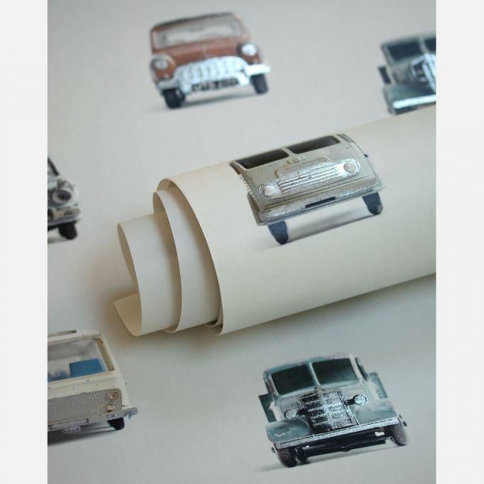 Kinderbehang Auto's Lichtgrijs met Zilver Studio Ditte, Ophalen of Verzenden, Studio Ditte, Mail@studioditte.nl, Baronielaan 252 4837 BH Breda