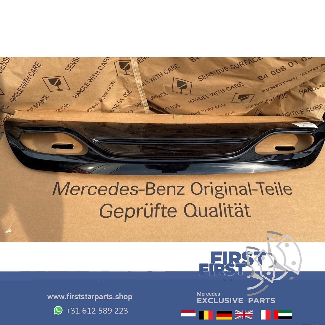 W176 A KLASSE Facelift AMG diffuser achterbumper origineel M, Gebruikt, -, Ophalen of Verzenden, -