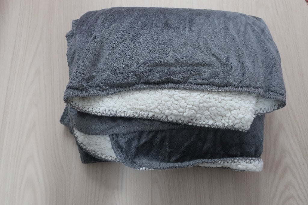 Fleece deken, grijs/zilver, 125 x 160, Huis en Inrichting, Ophalen of Verzenden, Nieuw
