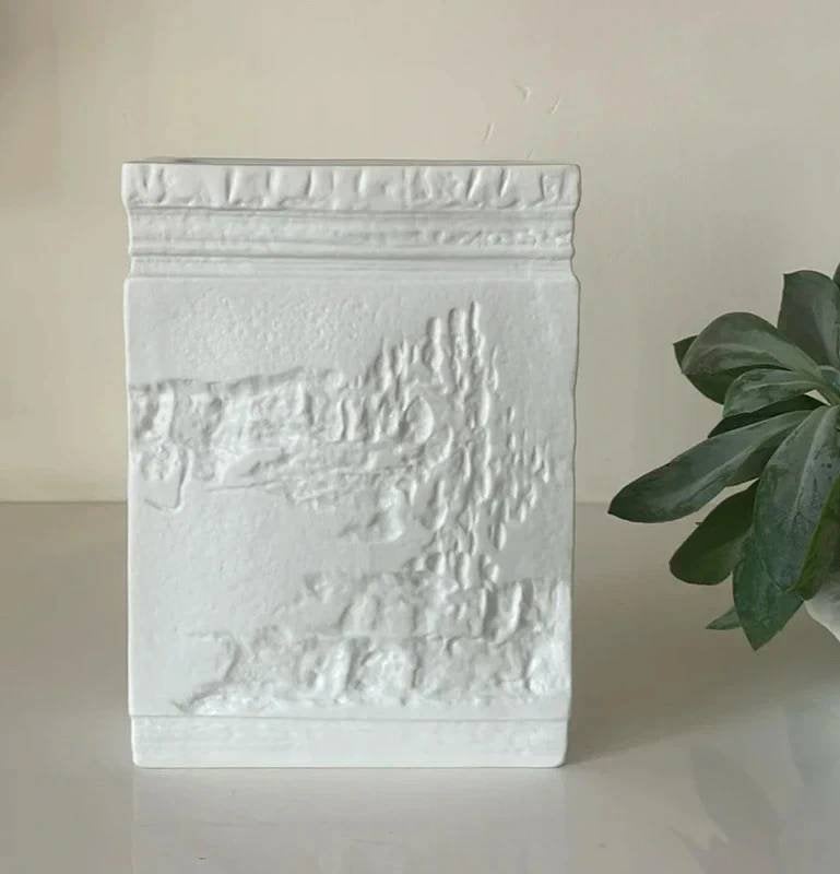 Rosenthal Martin Froger biscuit vaas, Met patroon/structuur, Wit, Ophalen of Verzenden, Zo goed als nieuw