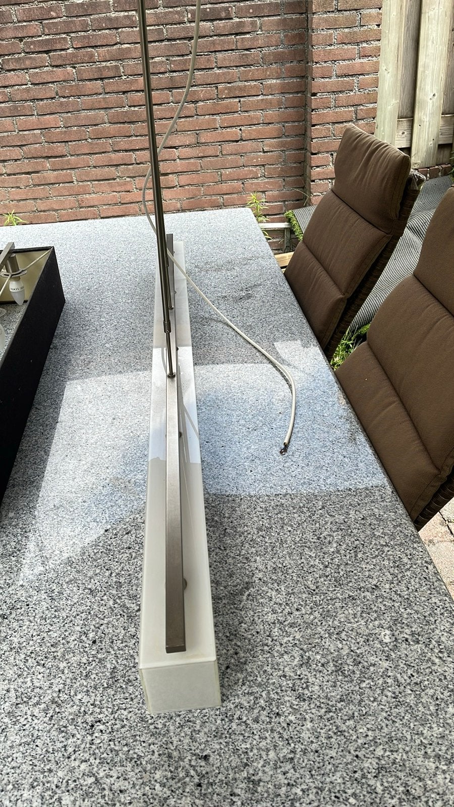 Moderne hanglamp - Wit met metaal, Ophalen, Gebruikt, Kunststof