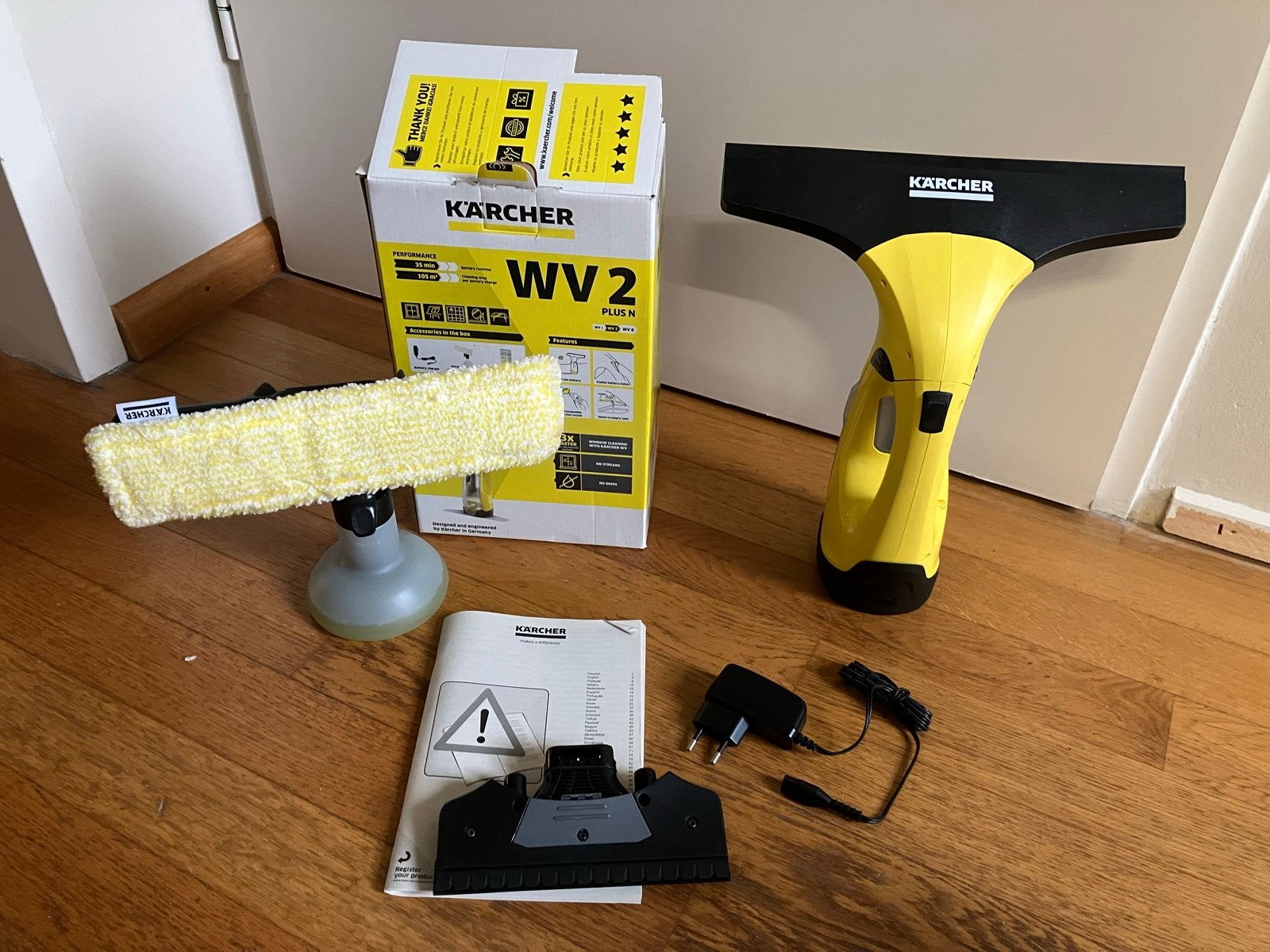 Kärcher WV2 Plus N Raamwisser - Schoon en streeploos, Ophalen of Verzenden, Raamwisser of Trekker