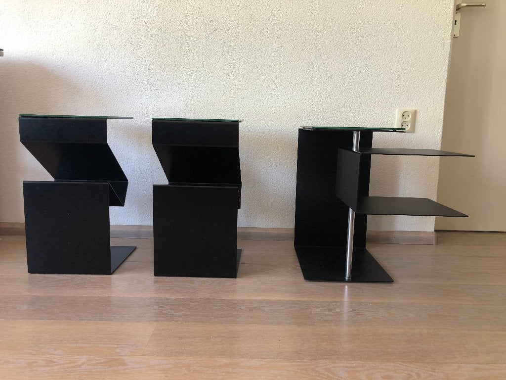 Design bijzettafels set (3)- Radius Design, Overige materialen, Minder dan 55 cm, Zo goed als nieuw, Overige vormen