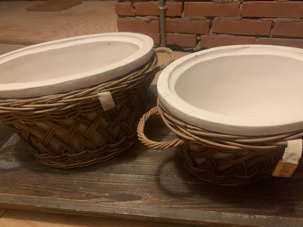 Rivièra maison manden, Huis en Inrichting, Woonaccessoires | Schalen en Manden, Ophalen, Gebruikt, Mand, Riet