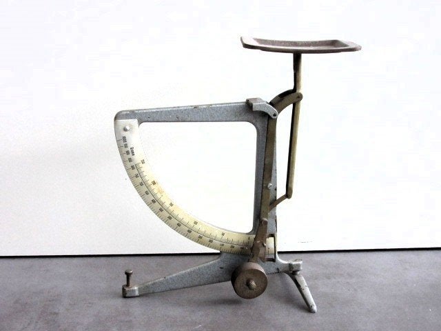 Oude antieke weegschaal - vintage brievenweger tot 1kg, Ophalen of Verzenden