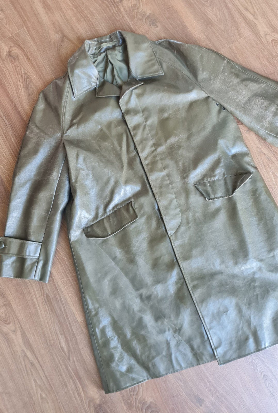 Vintage Leren Jas, oorlog belgie 1982 - Unisex, Kleding | Heren, Maat 52/54 (L), Seyntax, Ophalen of Verzenden, Gedragen