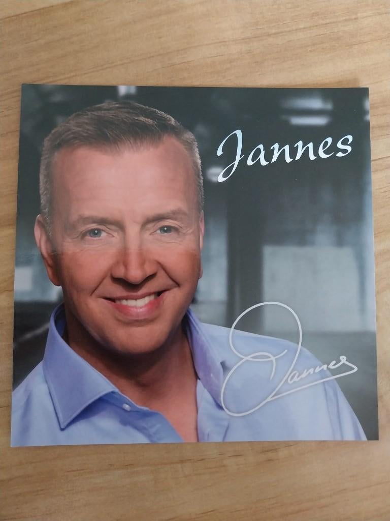 Te koop fotokaart met gedrukte handtekening Jannes, Verzamelen, Ophalen of Verzenden, Nieuw, Foto of Kaart, Gesigneerd