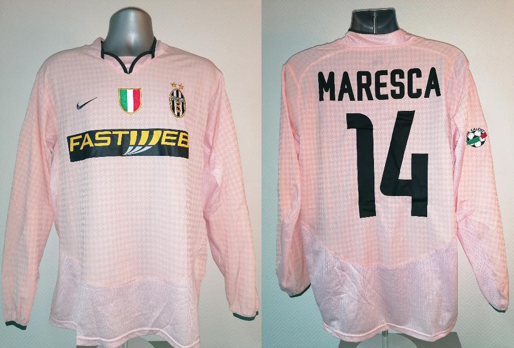Match issue Juventus 2003-04 Serie A uitshirt Maresca 14, Maat L, Ophalen of Verzenden, Zo goed als nieuw, Shirt