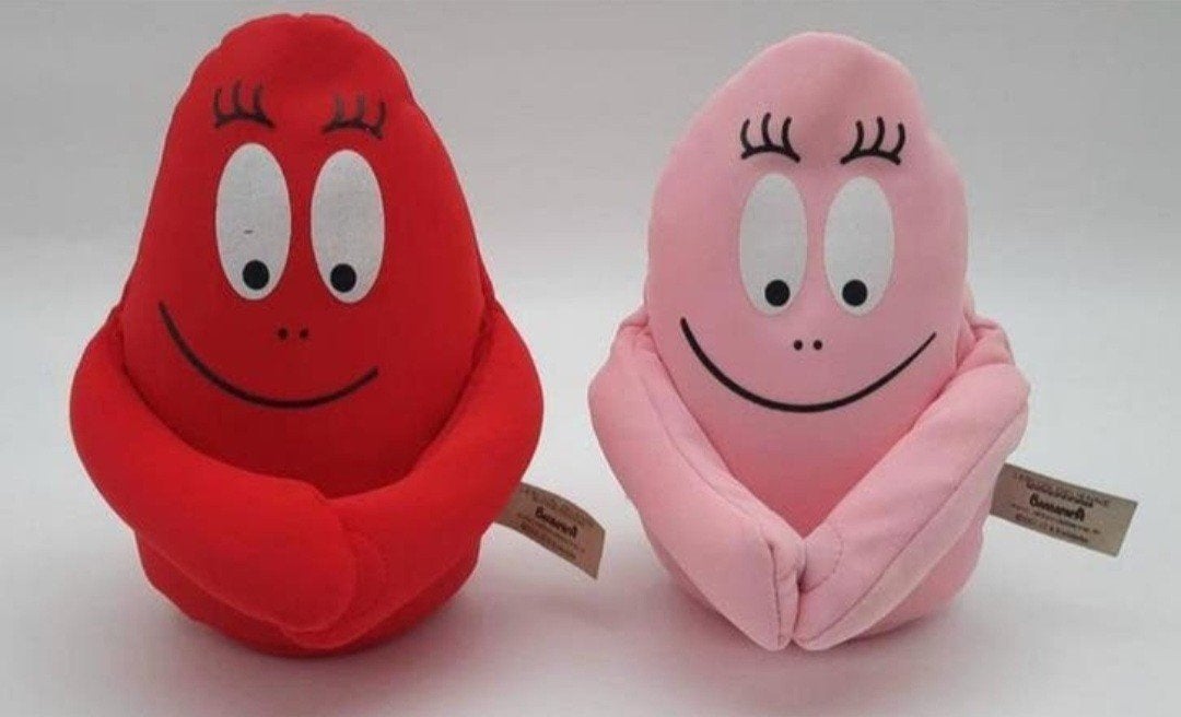 Barbapapa en Barbaborre knuffeltjes ca. 18cm hoog uit 2006, Ophalen of Verzenden, Gebruikt, Overige typen, Klein (minder dan 20 cm)