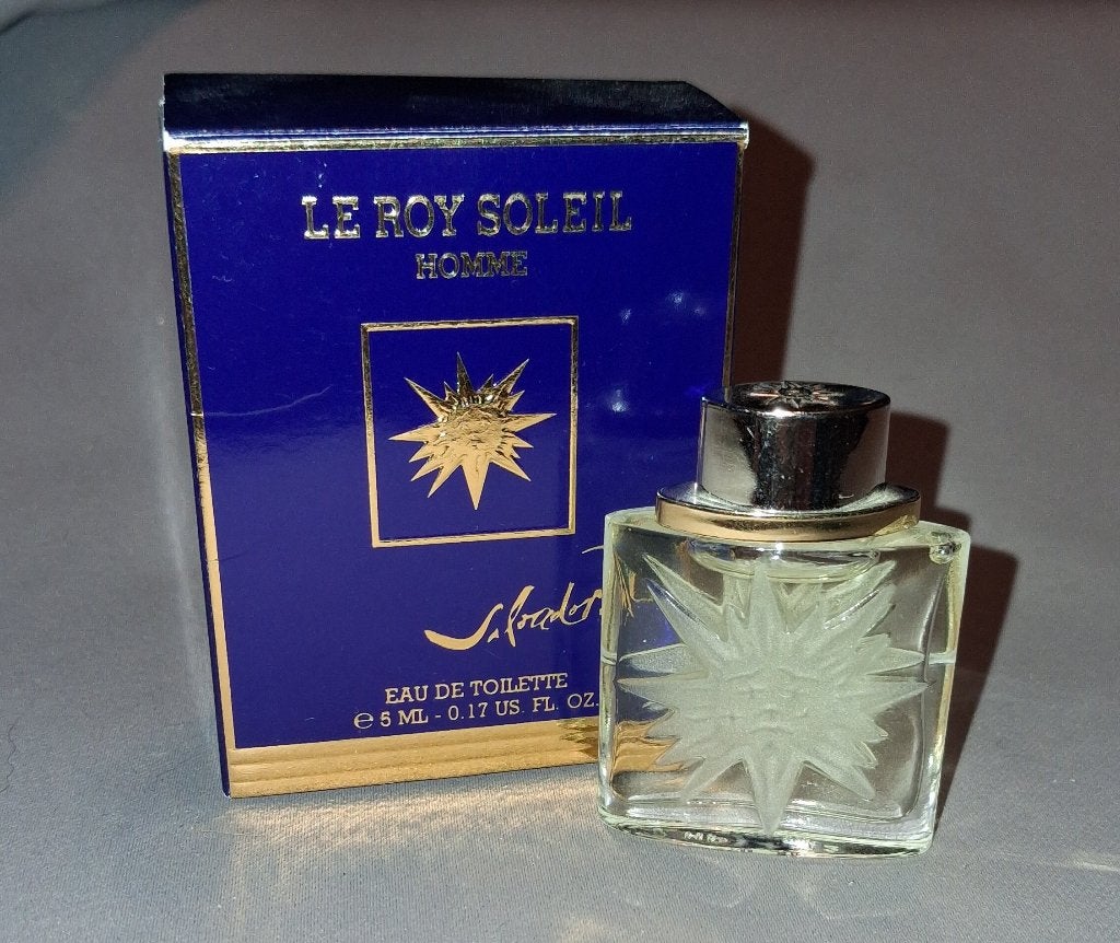 Mooie parfum mini - Dali le roy soleil homme + doosje, Ophalen of Verzenden, Zo goed als nieuw, Miniatuur, Gevuld