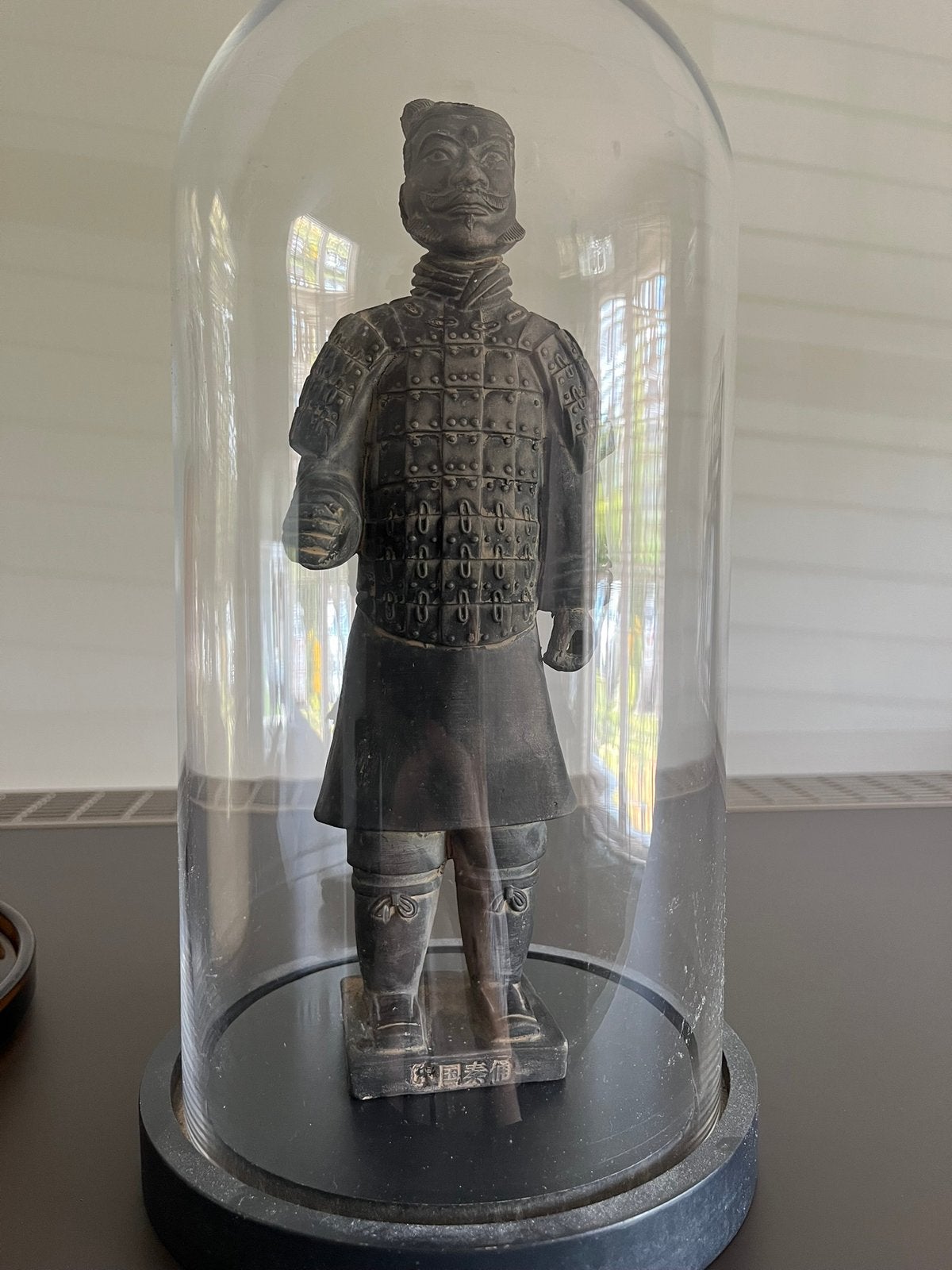 Terracotta Aziatisch beeldje van krijger., Ophalen of Verzenden