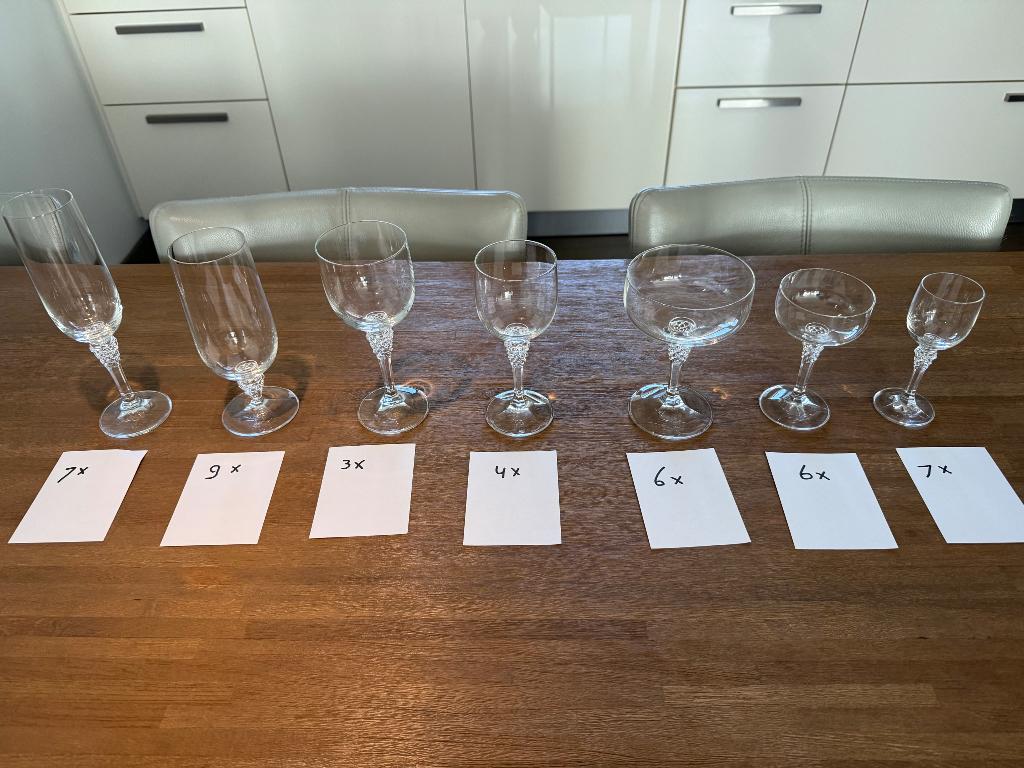 Glasservies kristal jaren 80, Ophalen