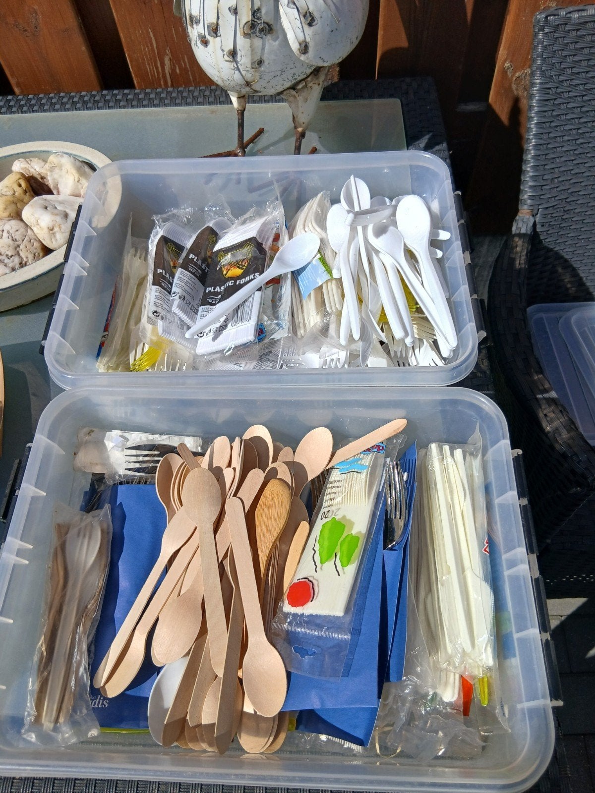 Wegwerpbestek: Houten en plastic lepels, vorken, messen, Los bestek, Nieuw, Ophalen of Verzenden, Eetlepel