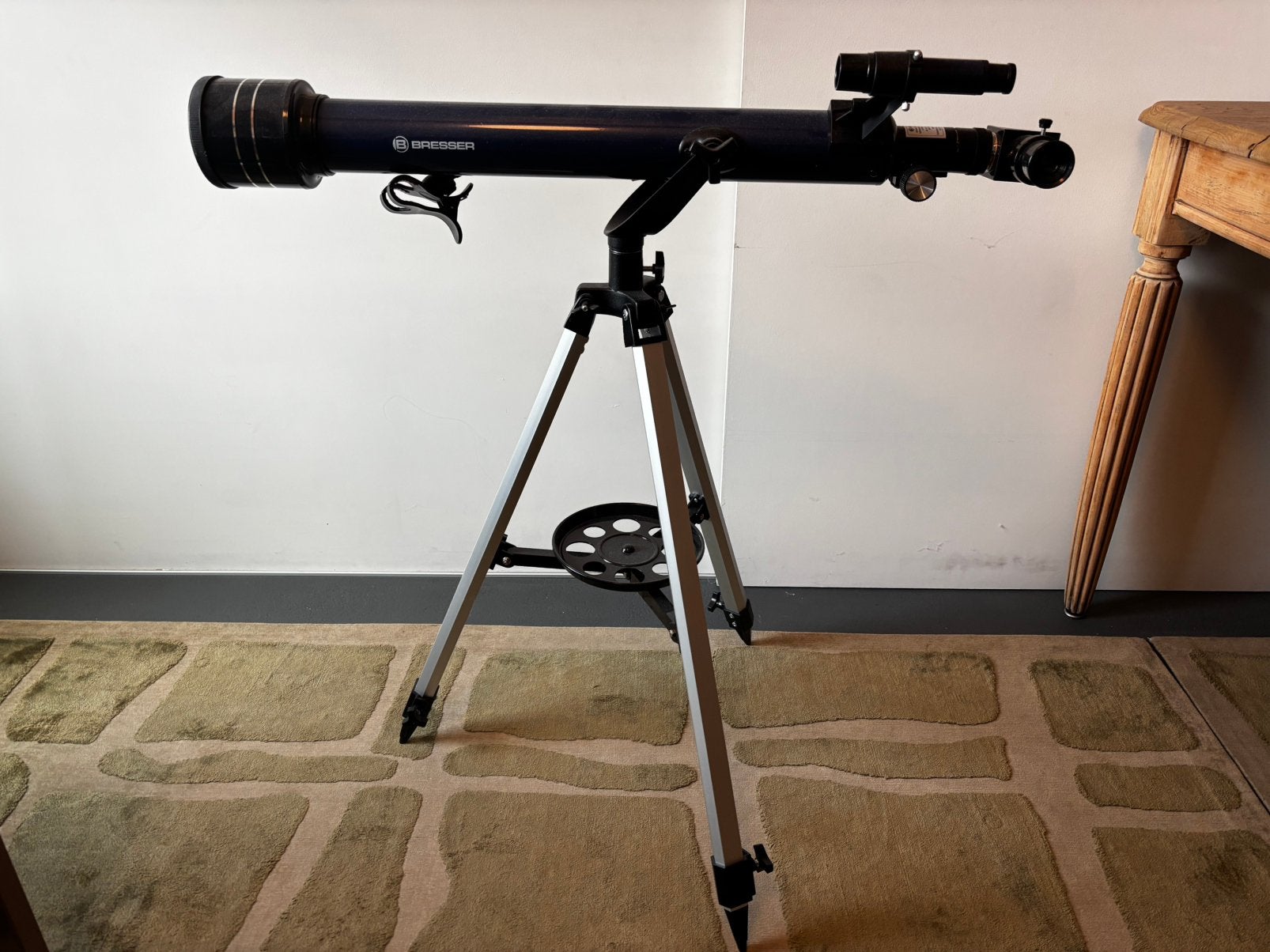 Telescoop Bresser, Lenzentelescoop (refractor), Met statief, Ophalen of Verzenden, Zo goed als nieuw