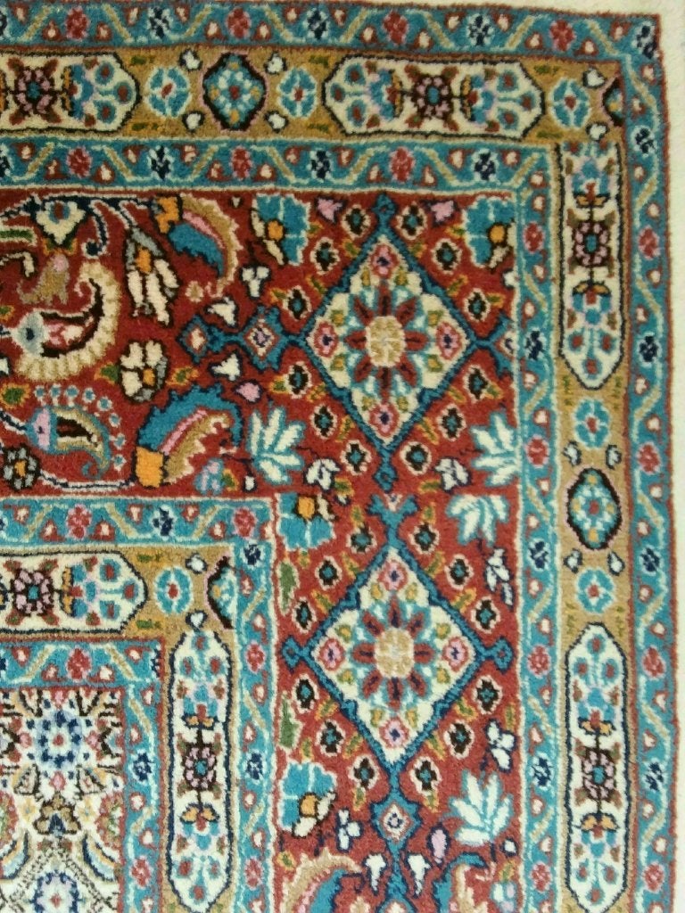 Perzische Moud scheerwol en zijde, Ophalen, 100 tot 150 cm, Perzisch, 200 cm of meer