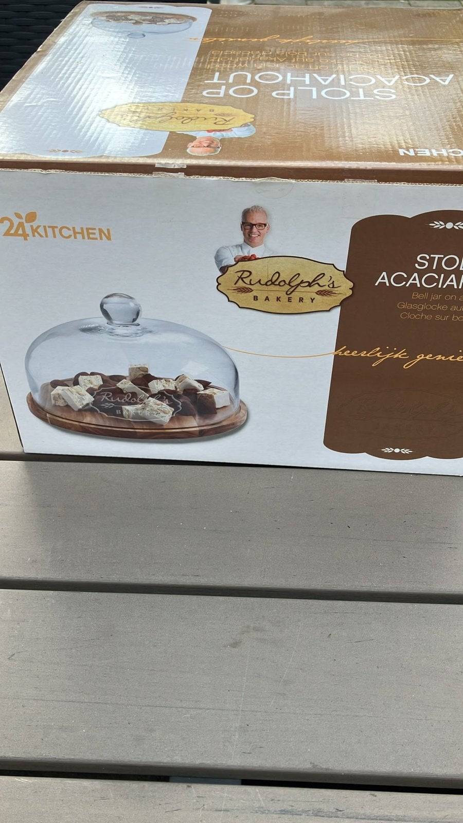 Rudolph's Bakery Stolp op Acaciahout - Nieuw, Glas, Ophalen, Nieuw, Met plateau