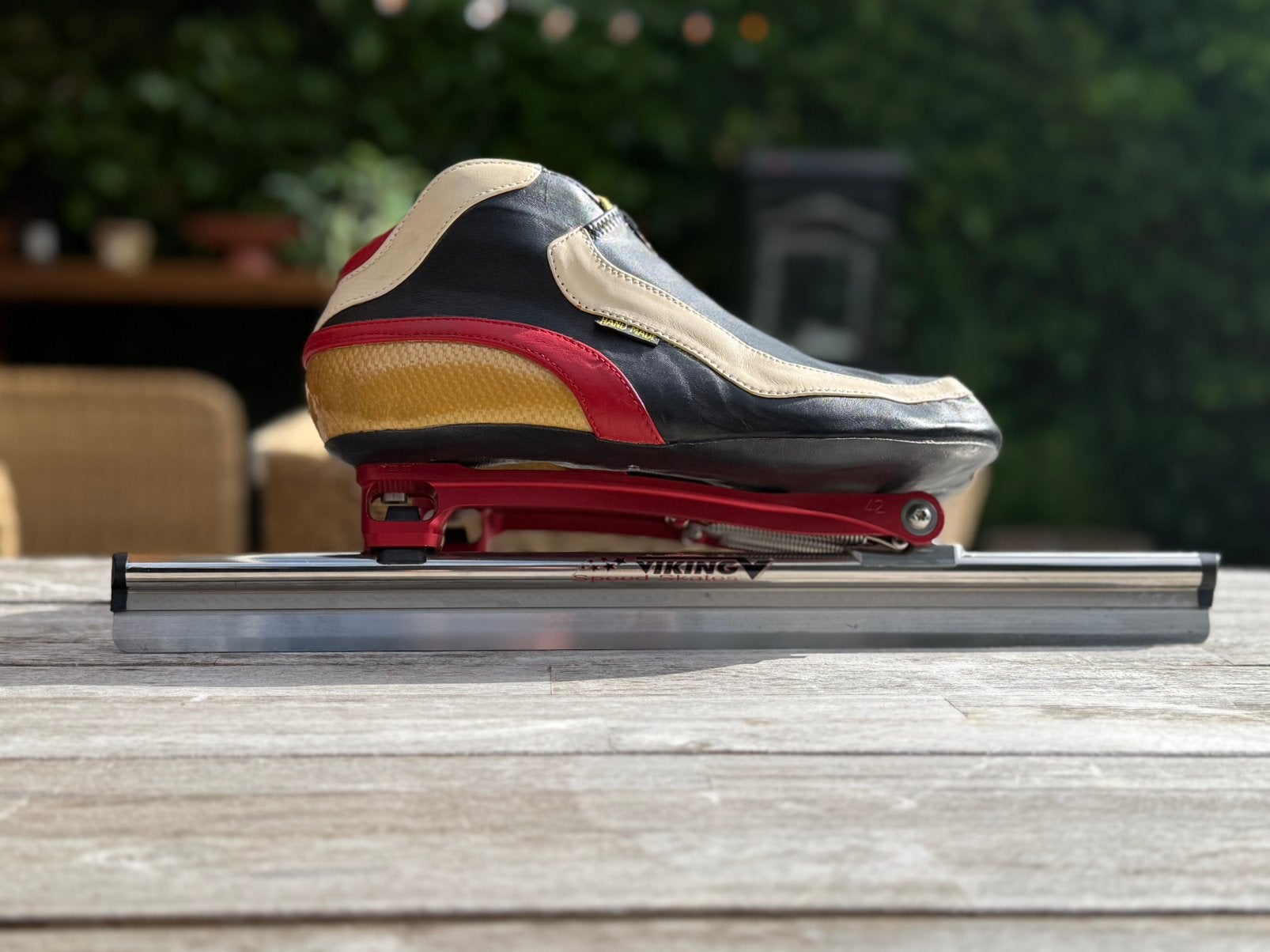 Viking Nagano Gold 2005 / Nanoflex / Maat42 / zgan, Sport en Fitness, Schaatsen, Ophalen, Gebruikt, Noren, Viking