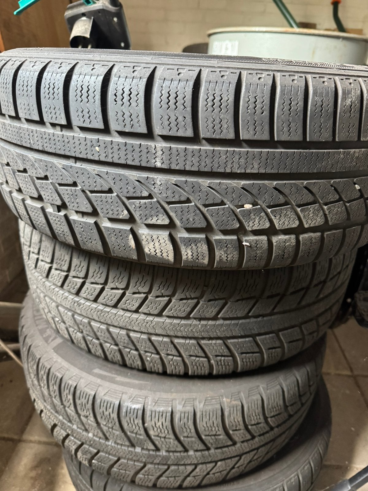Hankook Icebear W300 winterbanden 195/55 R16 op stalen velg, Ophalen, Gebruikt