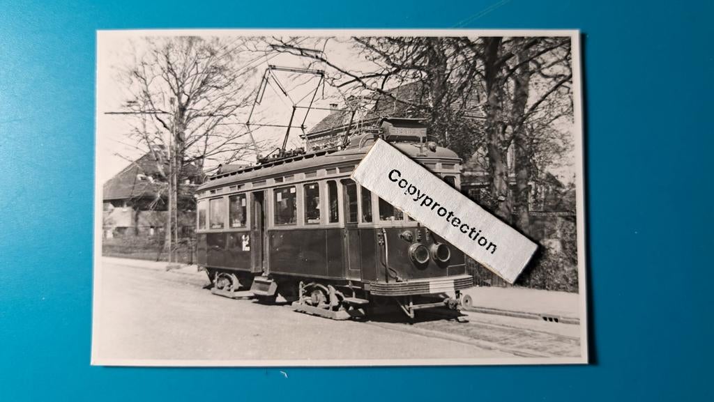 Oegstgeest tram NZH A101 jaar 1944 repro, Ophalen of Verzenden, Zo goed als nieuw, Tram, Kaart of Prent