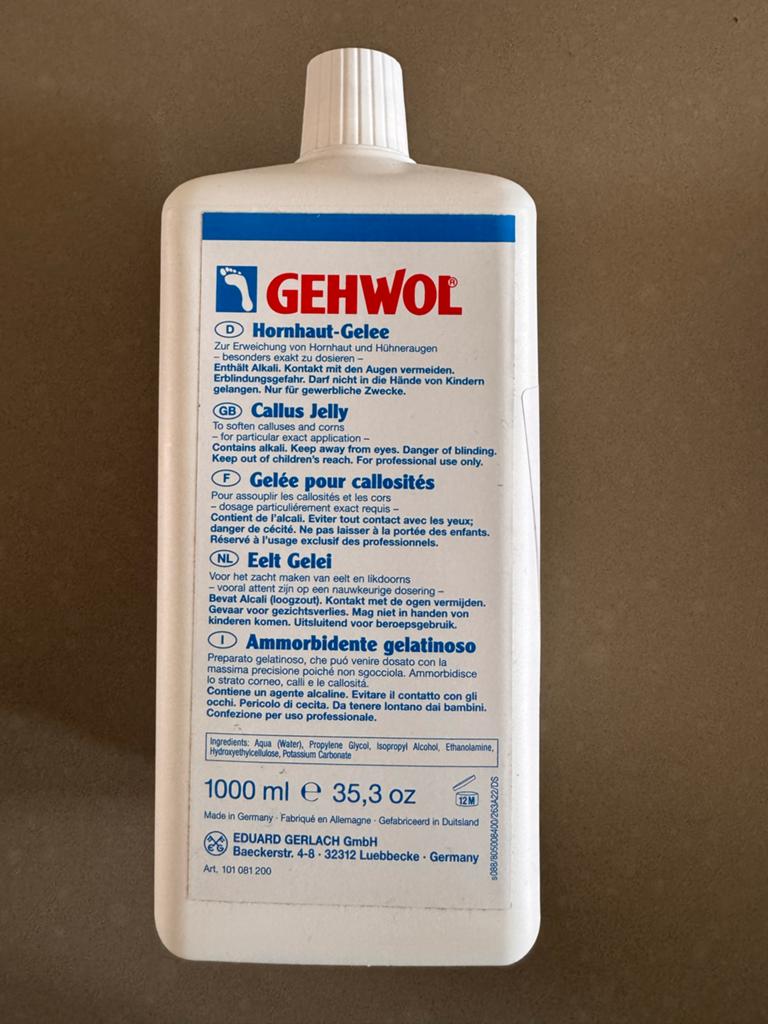 Gehwol Eelt Gelei - Professionele Eeltverwijderaar 1000ml, Ophalen of Verzenden, Nieuw, Overige typen