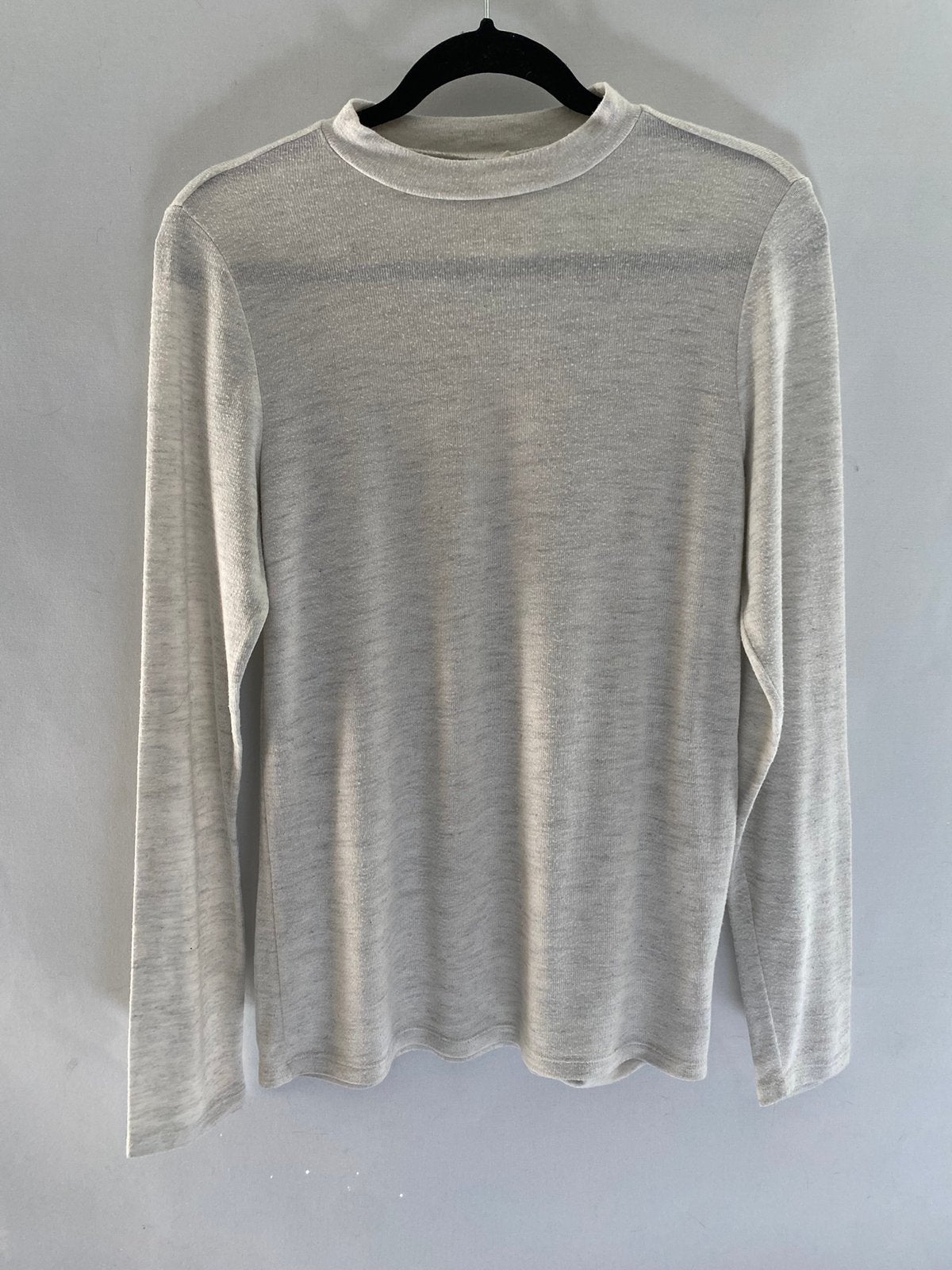 QS by s.Oliver beige/grijs longsleeve – maat S / 36, Kleding | Dames, T-shirts, Ophalen of Verzenden, Zo goed als nieuw, Lange mouw