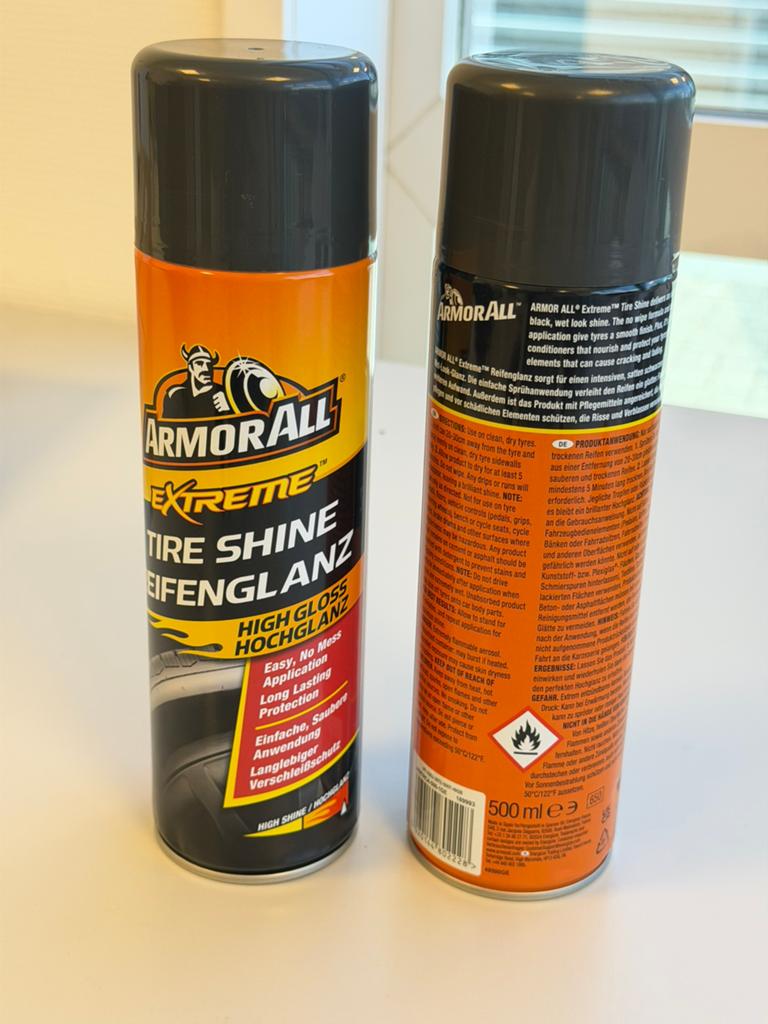 2x Armor All Extreme Tire Shine Bandenglans 500ml spuitbus 2, Ophalen of Verzenden, H, H, H