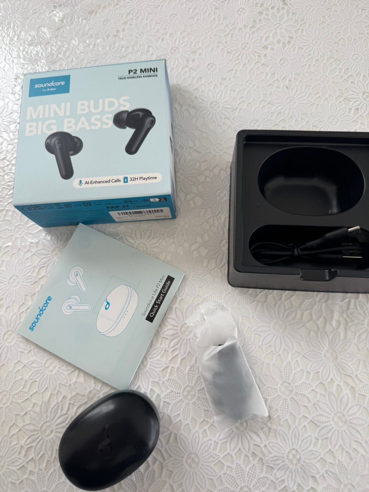 Soundcore P2 Mini Bluetooth Oordopjes. Zo goed als nieuw