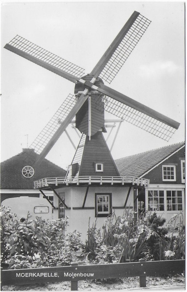 Moerkapelle Molenbouw Ongelopen Ansichtkaart (B7060 ), Ophalen of Verzenden, 1940 tot 1960, Ongelopen