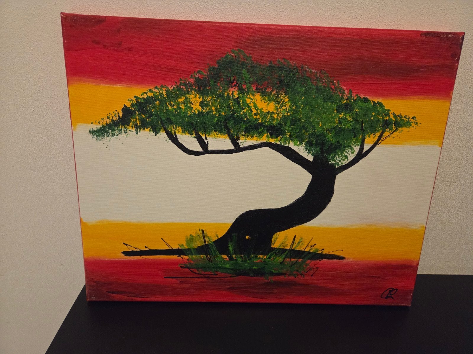 Schilderij 'Africa by Night' van C.M. Leushuis, Antiek en Kunst, Ophalen of Verzenden