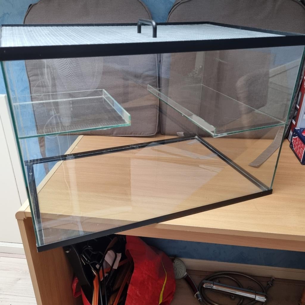 Gerbil/hamster hok van glas., Ophalen, Gebruikt